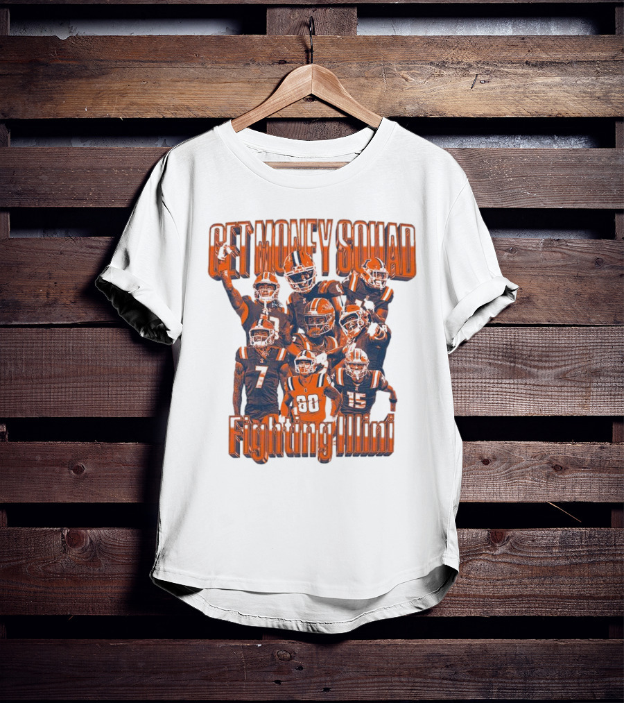 Get Money Squad Illinois Fighting Illini Football Team Week 5 Players T-Shirt