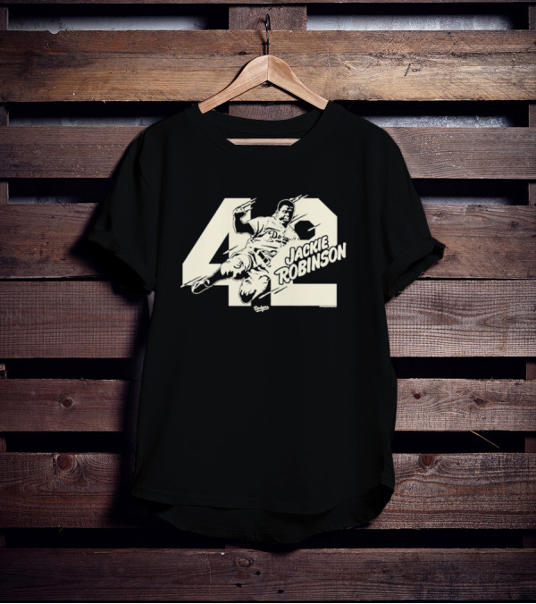 Jackie Robinson Dodgers Sliding 42 MLB Los Angeles T-Shirt