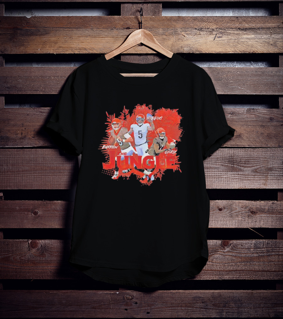 Burrow Higgins Chase The Jungle Cincinnati Bengals NFL T-Shirt