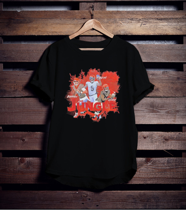 Burrow Higgins Chase The Jungle Cincinnati Bengals NFL T-Shirt