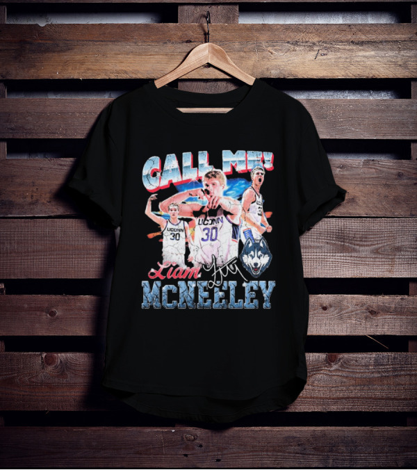 Liam McNeeley Call Me UConn Huskies Retro 90s Signature 30 T-Shirt