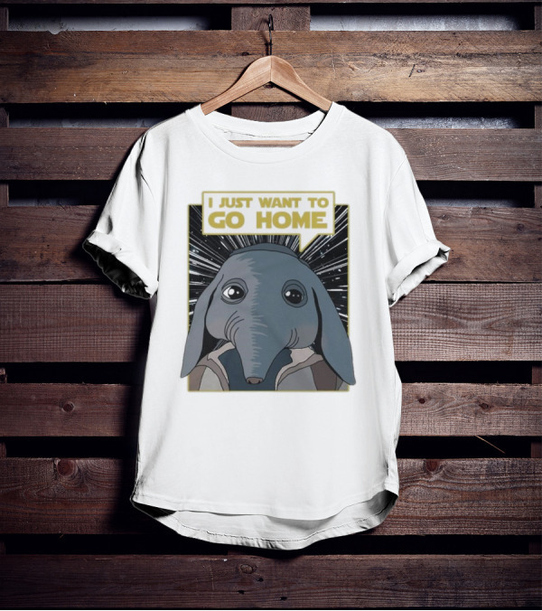 Nerd Riot I Just Want To Go Home Alien Creature T-Shirt
