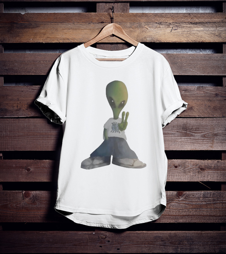 Save Earth Alien Peaceful Message T-Shirt