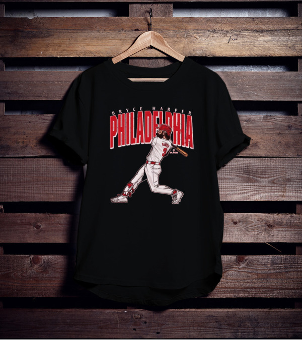 Bryce Harper Philadelphia Baseball Player Swing T-Shirt