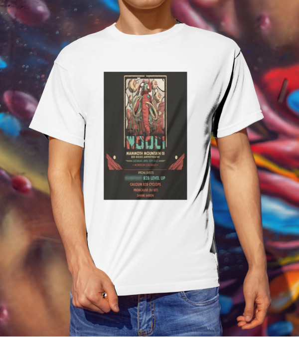 Wooli Mammoth Mountain III Red Rocks Amphitheatre Morrison CO April 12 2025 Special Guests B2B Level Up Calcium Cyclops ProbCause Shank Aaron T-Shirt
