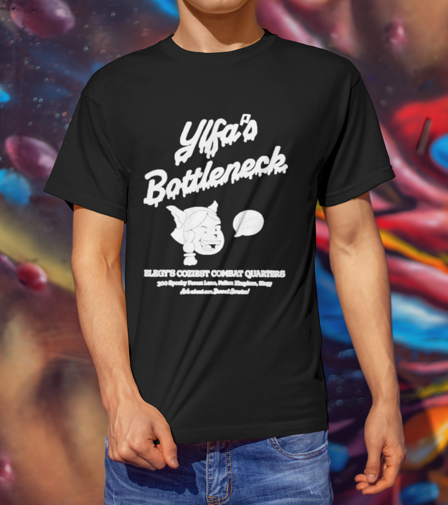 Ylfa's Bottleneck Elegy's Coziest Combat Quarters 300 Spooky Forest Lane Fallen Kingdom Expy T-Shirt