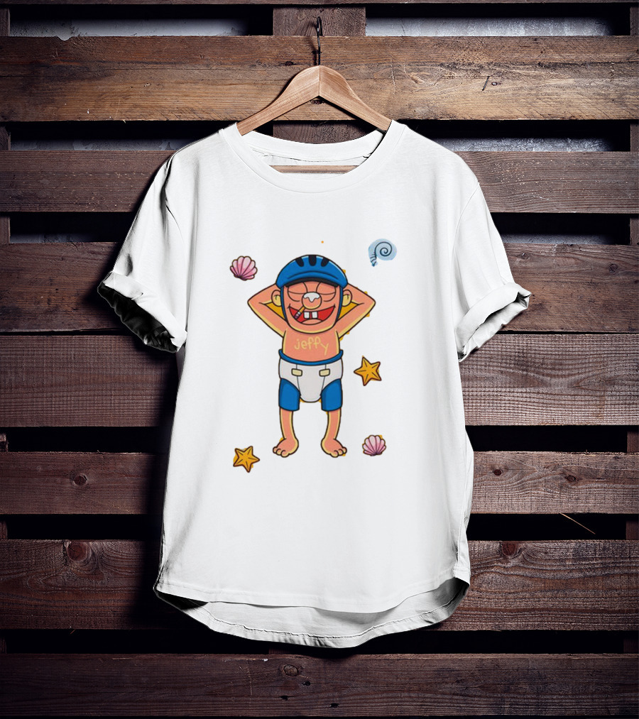 SML Merch Jeffy Summer Beach Character With Seashells And Starfish T-Shirt