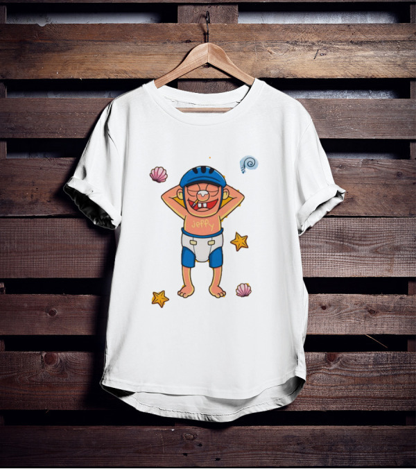SML Merch Jeffy Summer Beach Character With Seashells And Starfish T-Shirt
