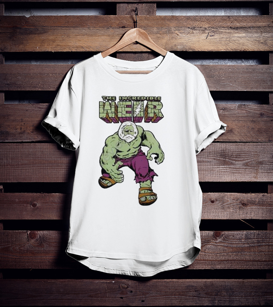 The Incredible Weir Hulk Parody Green Superhero Beard T-Shirt