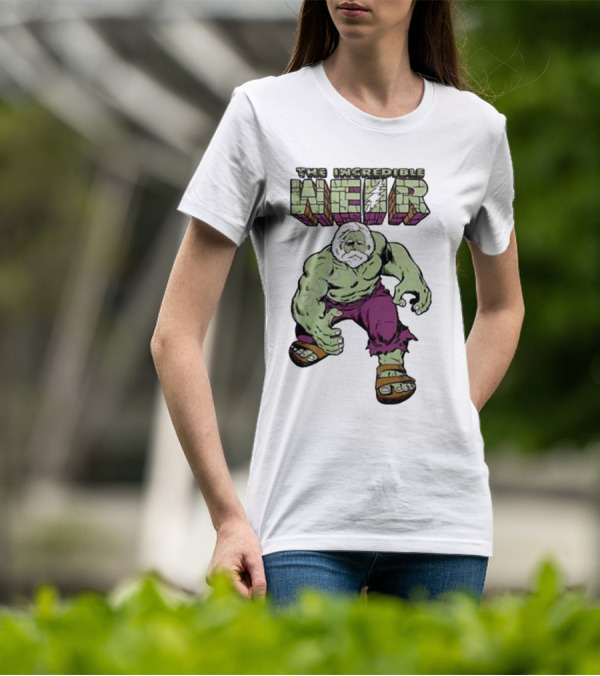 The Incredible Weir Hulk Parody Green Superhero Beard T-Shirt