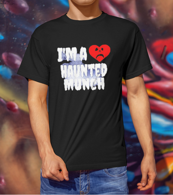 I’m A Haunted Munch Heart Sad Face T-Shirt