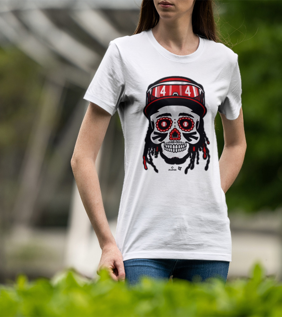 Elly De La Cruz 44 Sugar Skull Cincinnati Reds T-Shirt
