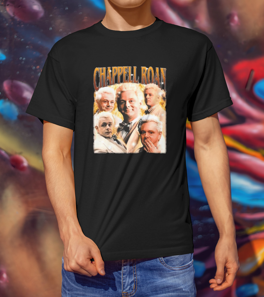 Chappell Roan Aziraphale Good Omens Angelic Characters Collage T-Shirt