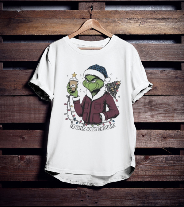 Colorado Avalanche X Santa Grinch Is This Jolly Enough Merry Christmas Holiday Cheer T-Shirt