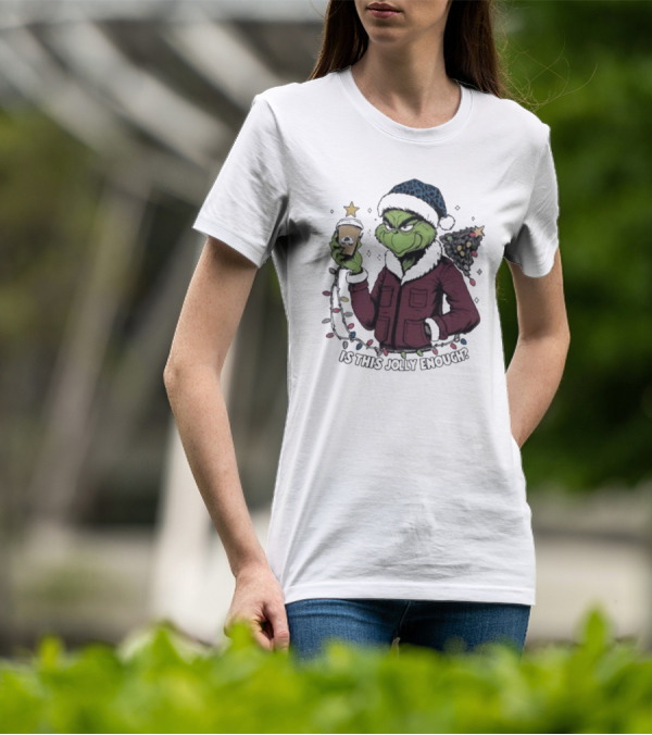 Colorado Avalanche X Santa Grinch Is This Jolly Enough Merry Christmas Holiday Cheer T-Shirt