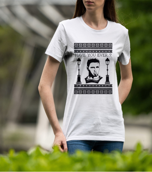 Dragon Age Alistair Have You Ever Ugly Christmas Sweater With Lamp Posts T-Shirt