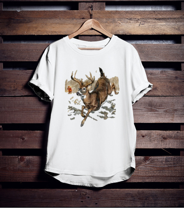 Field And Stream USA Estb 1871 Running Deer T-Shirt