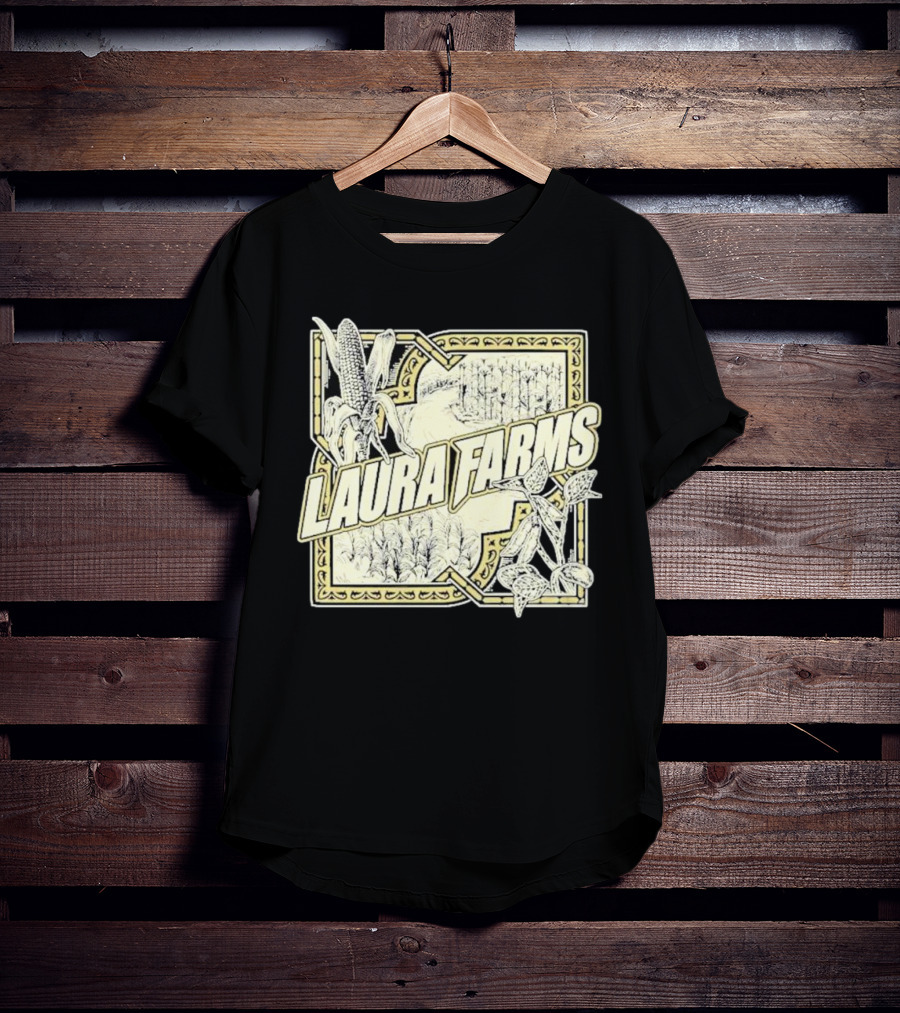 Laura Farms Corn And Agriculture Scene T-Shirt