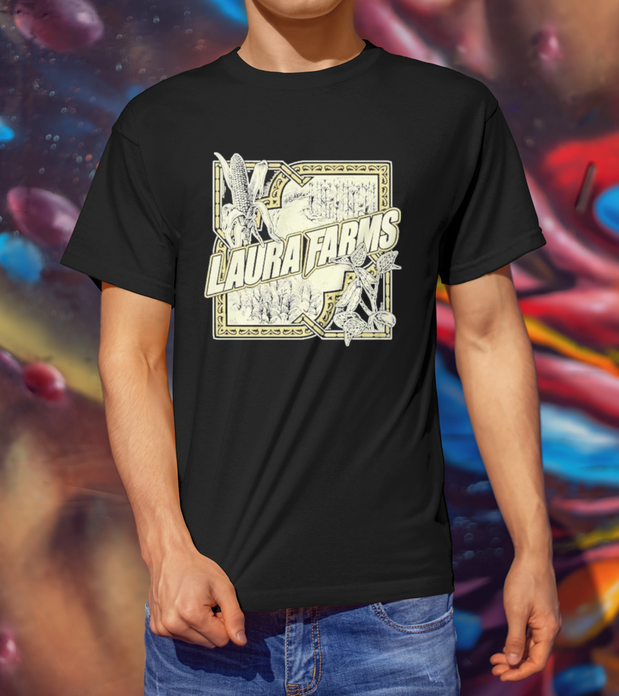 Laura Farms Corn And Agriculture Scene T-Shirt