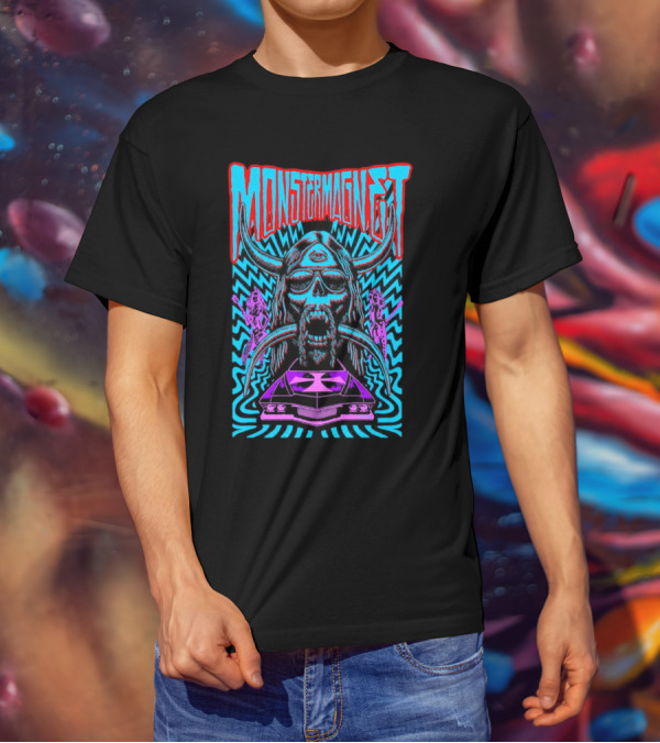 Monster Magnet Vampiric Psychedelic Skull And Car T-Shirt