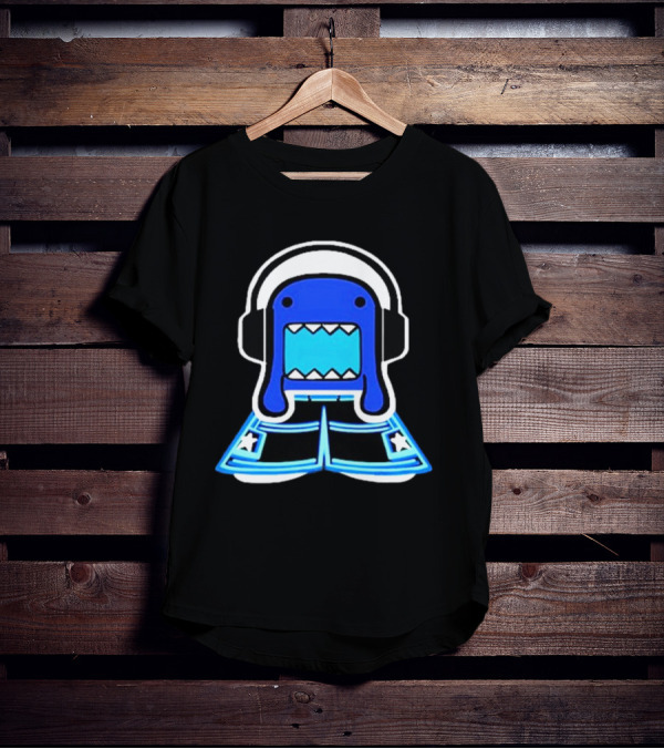 Romanceplanet Domo Headphones Star Shorts T-Shirt