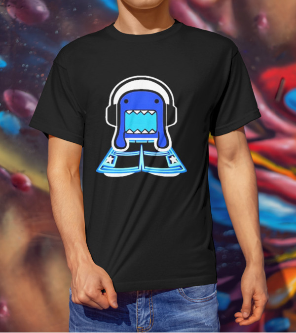Romanceplanet Domo Headphones Star Shorts T-Shirt