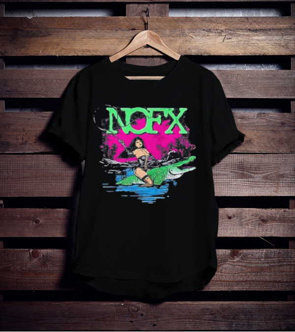 NOFX Alligator Woman Swamp Scene T-Shirt