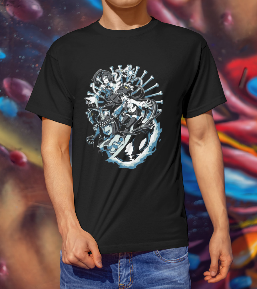 Skullgirls Parasites Filia Squigly Eliza Characters T-Shirt