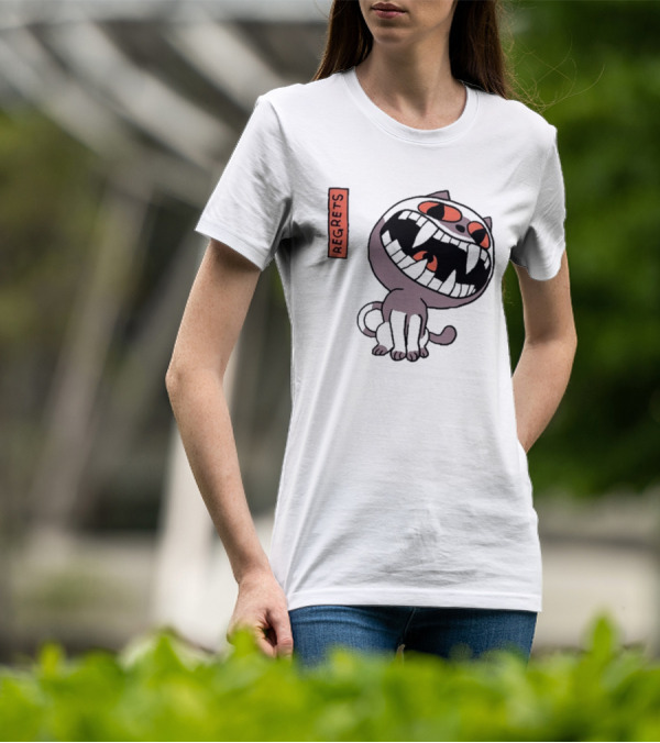 Fangamer OFF Cat Regrets Fierce Face T-Shirt