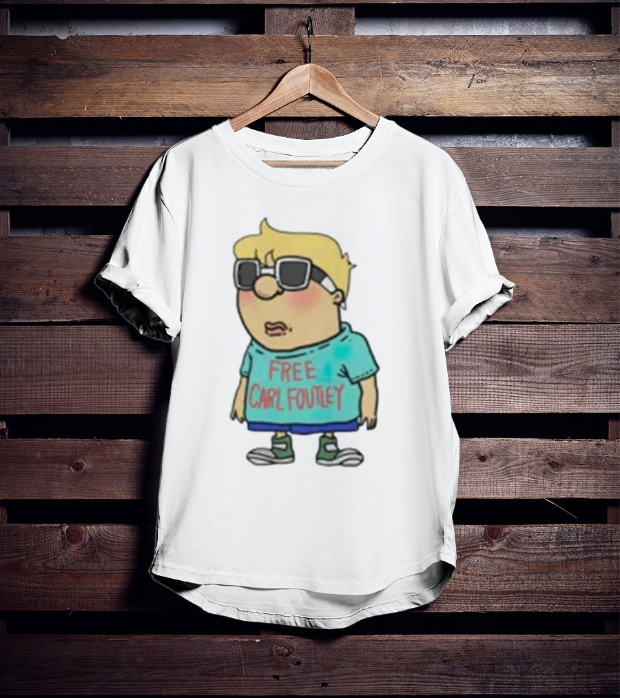 Free Carl Foutley Character With Sunglasses And Green Sneakers T-Shirt