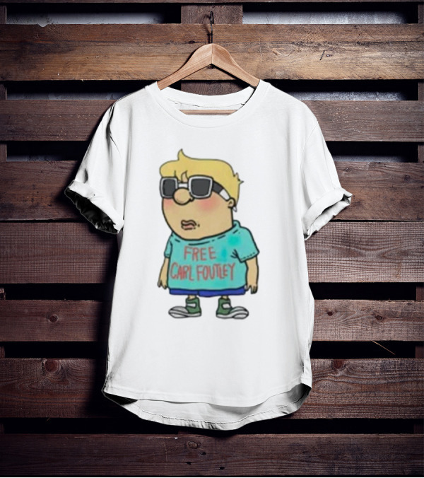 Free Carl Foutley Character With Sunglasses And Green Sneakers T-Shirt