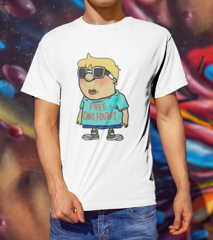 Free Carl Foutley Character With Sunglasses And Green Sneakers T-Shirt