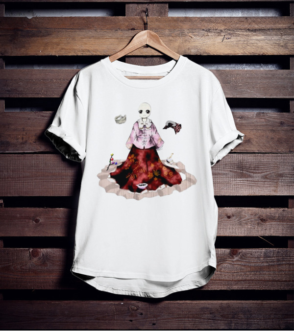 Kaguya Houraisan Fantasy Minimalist Floral Kimono T-Shirt