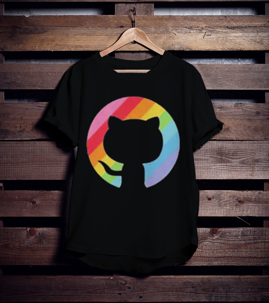 Invertocat Pride Github Merch Rainbow T-Shirt