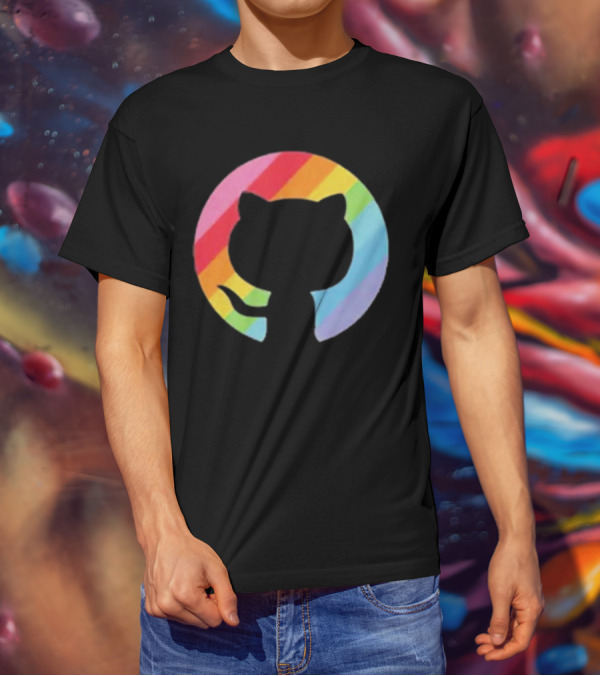 Invertocat Pride Github Merch Rainbow T-Shirt
