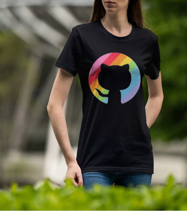 Invertocat Pride Github Merch Rainbow T-Shirt