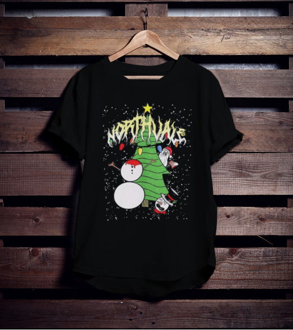 Northvale Headless Snowman Christmas Tree Festive Holiday Scene T-Shirt