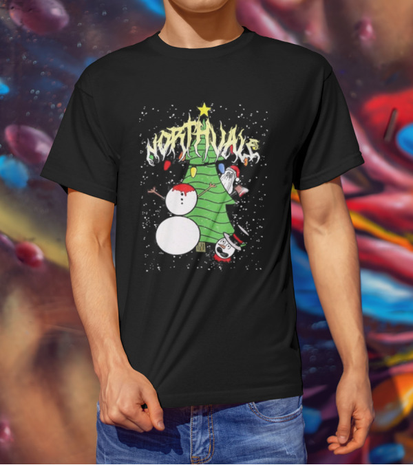 Northvale Headless Snowman Christmas Tree Festive Holiday Scene T-Shirt