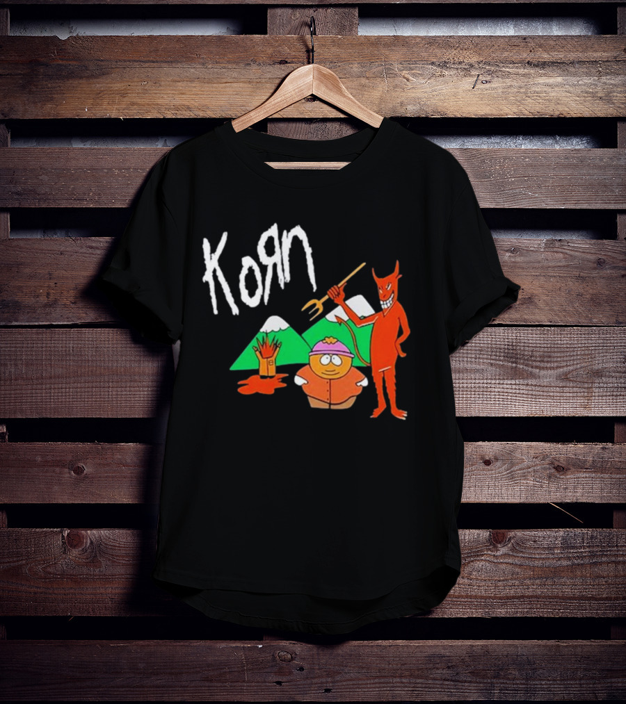 Korn 1999 South Park Character Devil Mountains T-Shirt