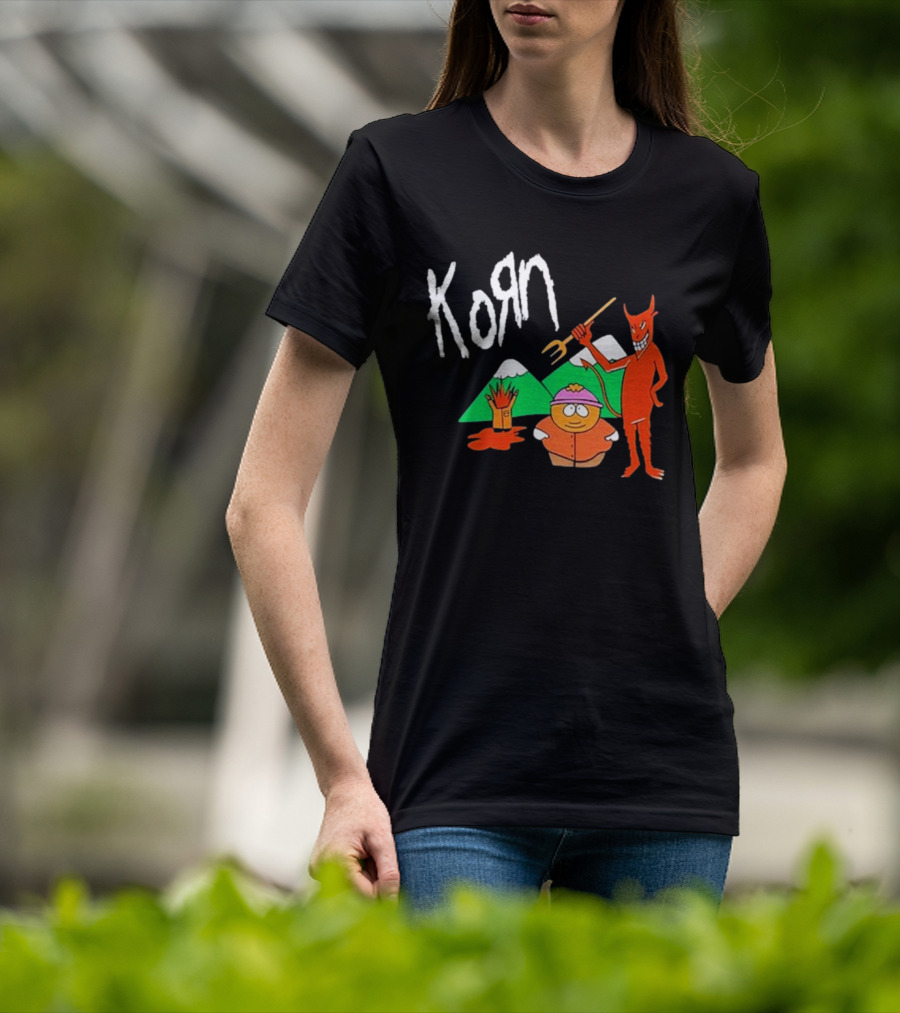 Korn 1999 South Park Character Devil Mountains T-Shirt