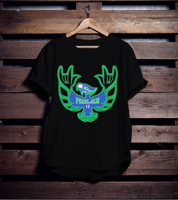 Pearl Jam 12 Seahawks Fan Emblem T-Shirt