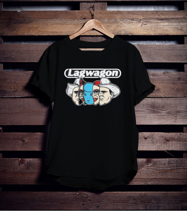 Lagwagon Faces Of The Wagon New Band Art Cowboy Mask T-Shirt