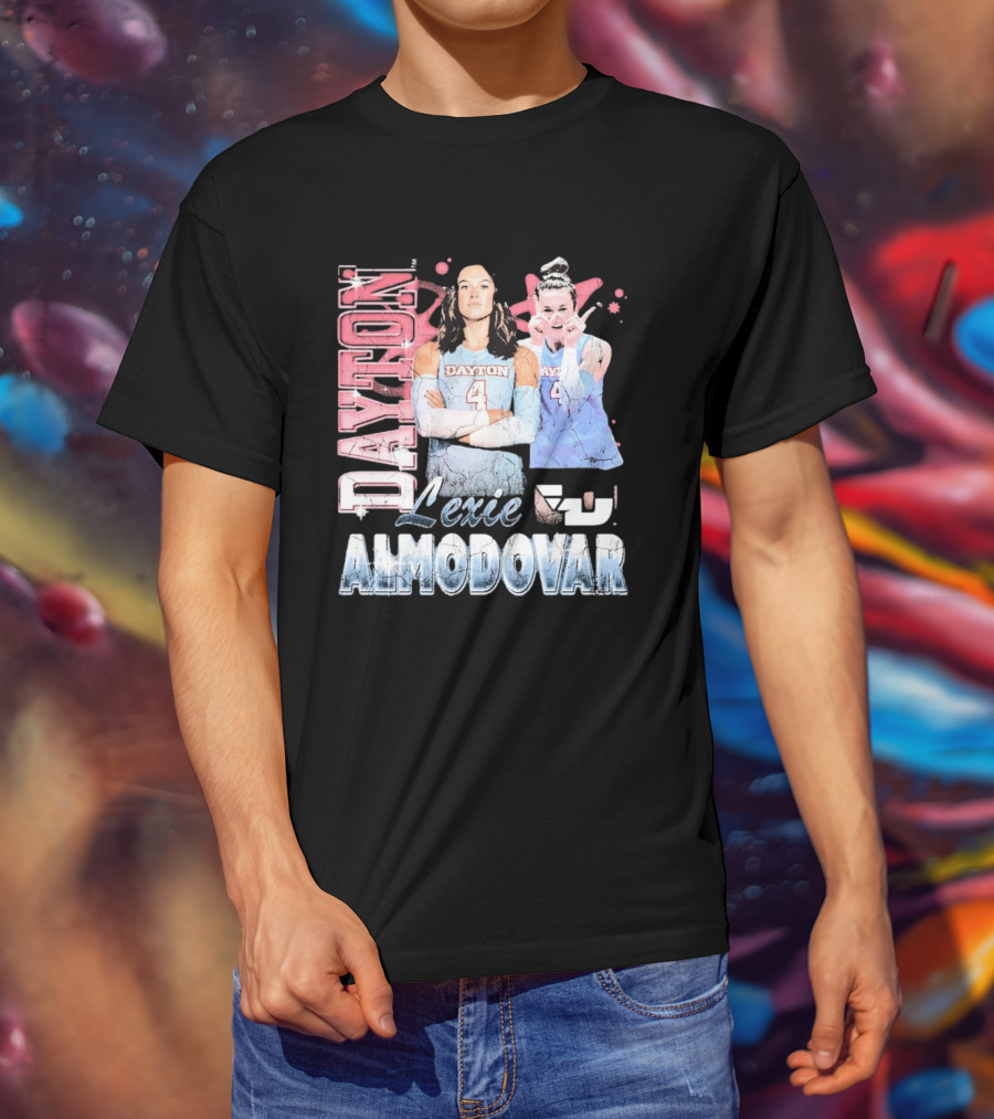 Lexie Almodovar Dayton Flyers Retro 90s T-Shirt