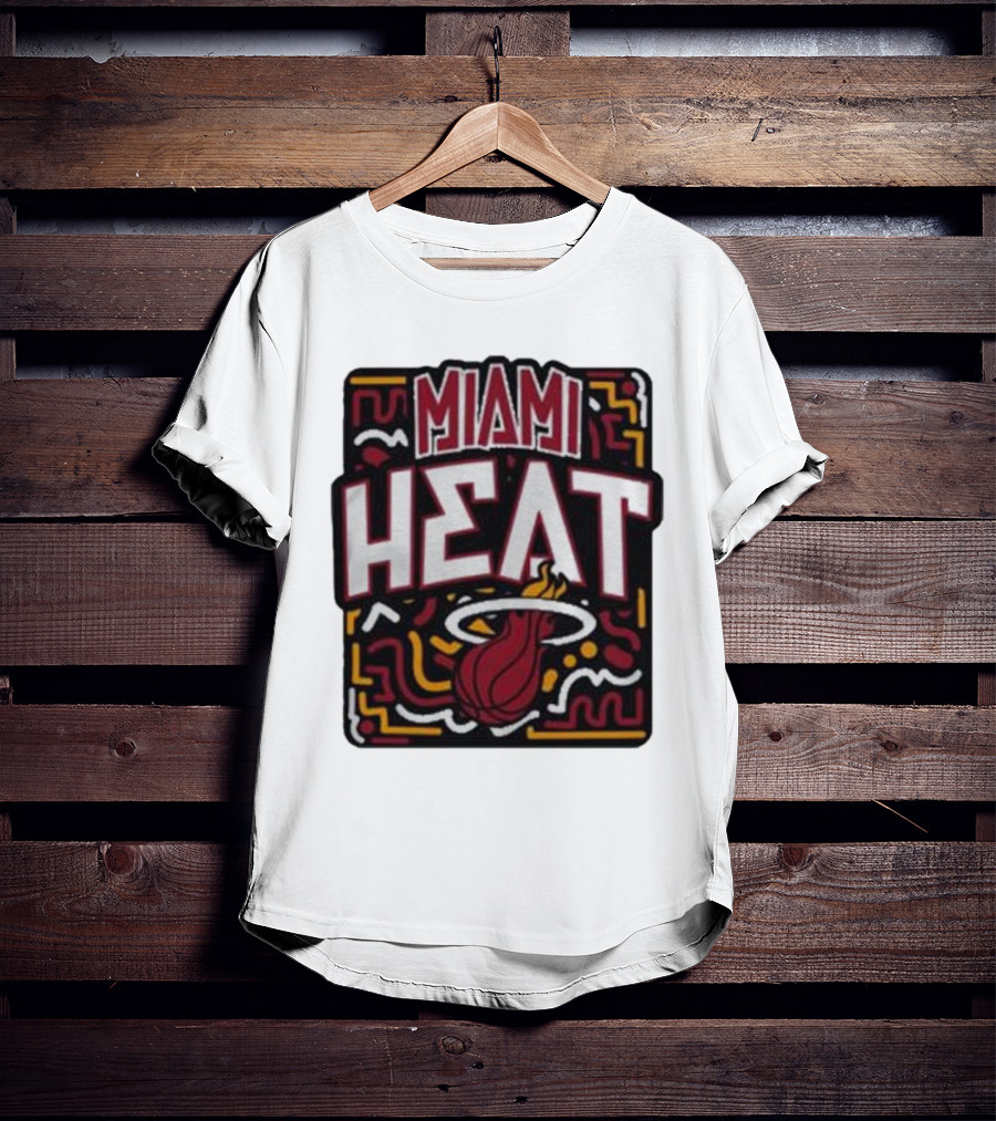 MIAMI HEAT Vibes Basketball Flame T-Shirt