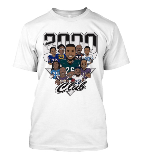 2000 Club NFL All Team Cam Lewis Saquon Barkley Caricatures T-Shirt