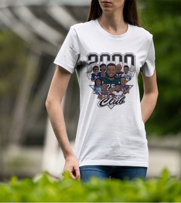 2000 Club NFL All Team Cam Lewis Saquon Barkley Caricatures T-Shirt
