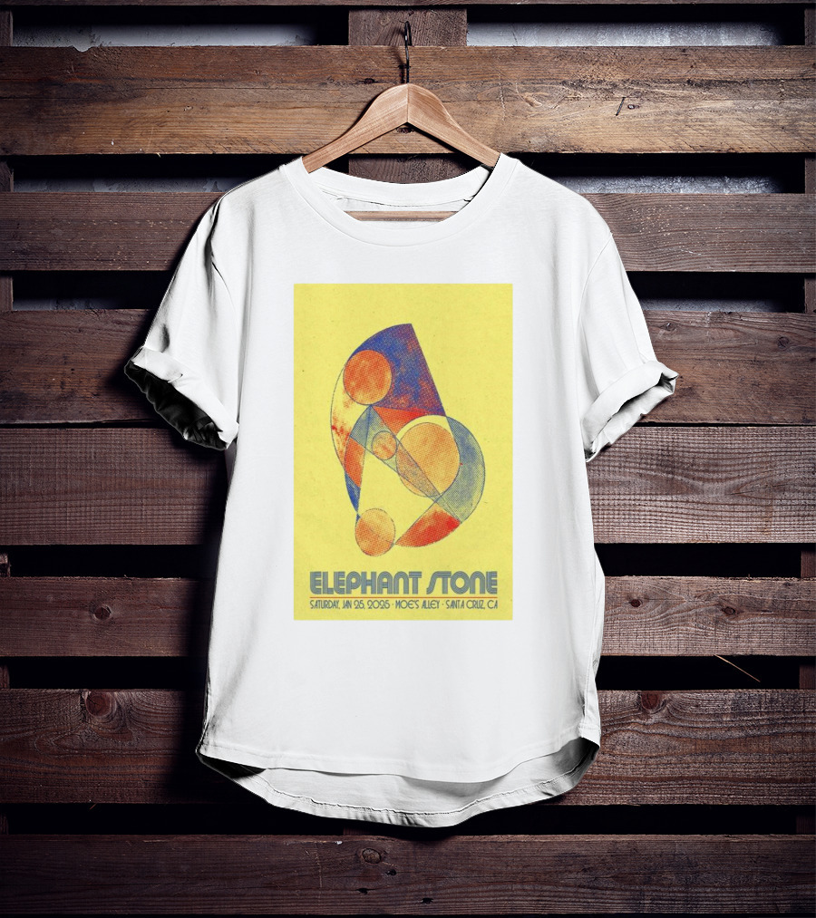Elephant Stone Saturday January 25 2025 Moe's Alley Santa Cruz CA T-Shirt