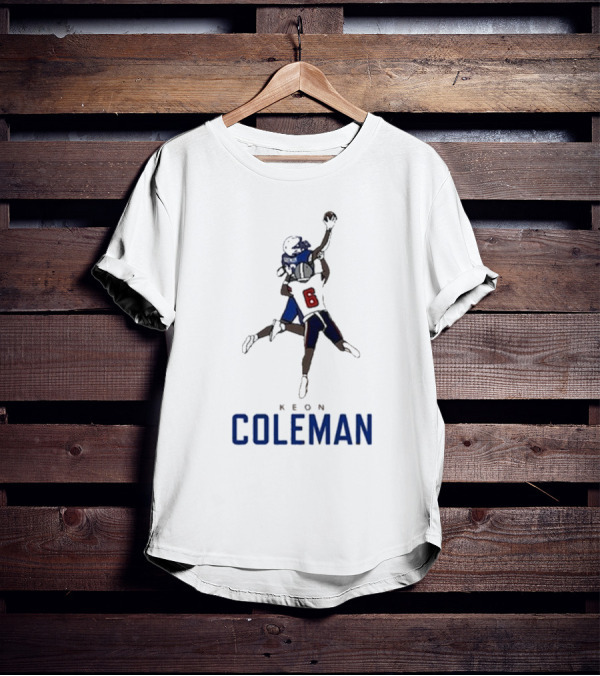 Keon Coleman Buffalo Bills Jumping Catch Player Number 6 T-Shirt