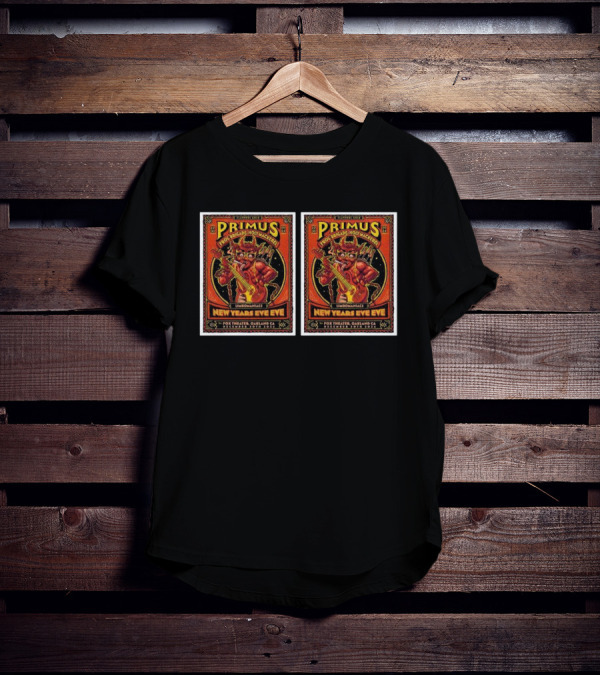 Primus Fox Brigade Holy Mackerel Limbo Maniacs Fox Theater Oakland CA New Years Eve Eve T-Shirt