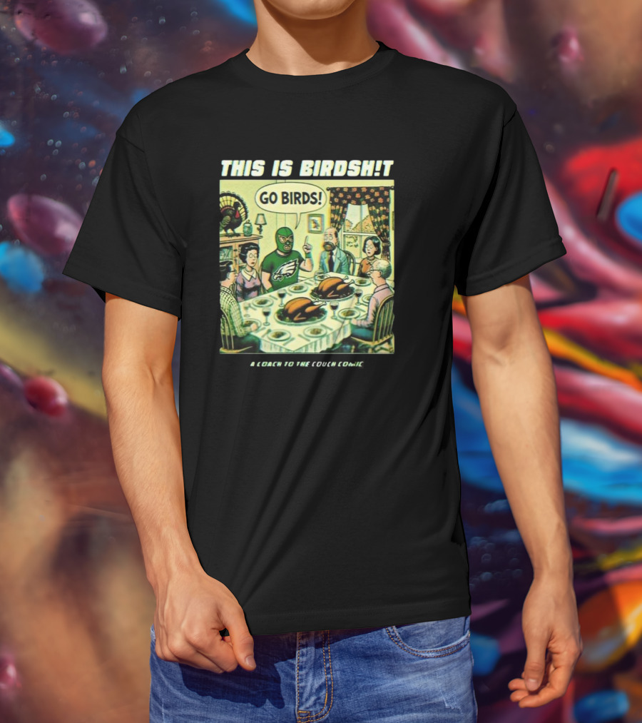 Philadelphia Eagles Thanksgiving Day Go Birds Comic T-Shirt